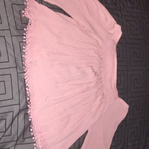 Pink off the shoulder shirt(WORN once)
